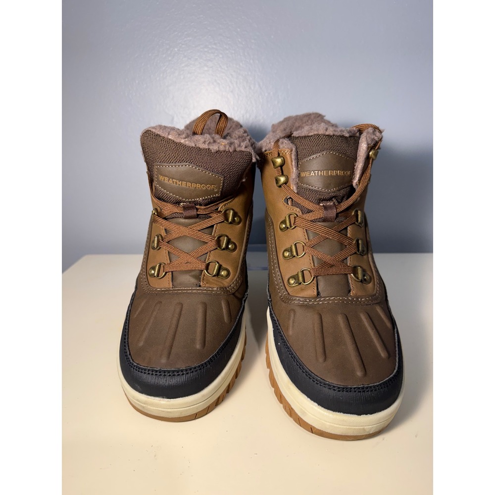 Weatherproof Slope Brown Faux Fur Lined Winter Duck Boots Womens 9M 1624753
